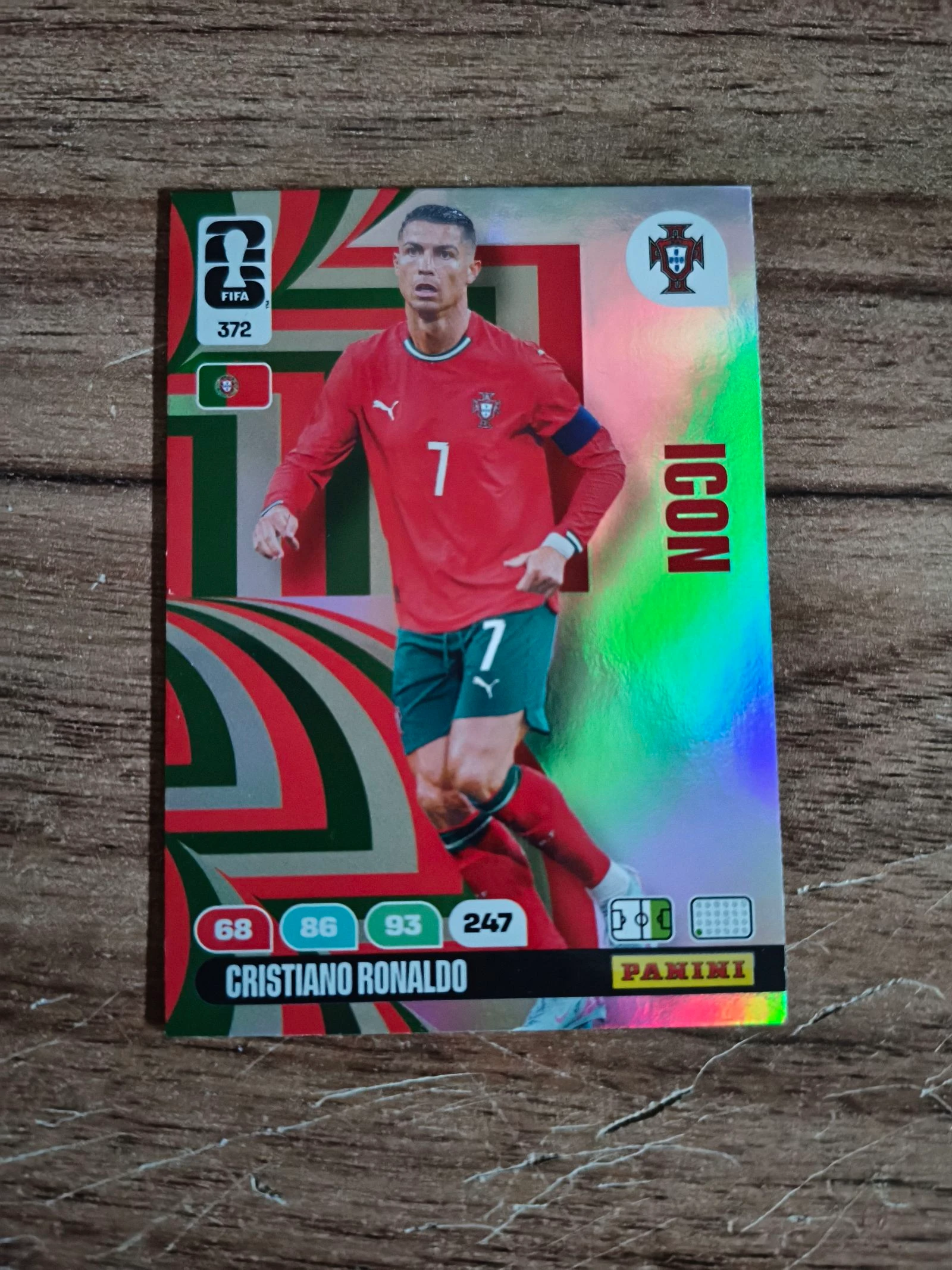 Carte de foot panini CDM Ronaldo icon